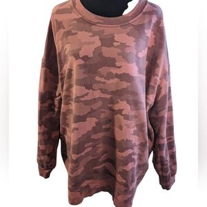 Lululemon Perfectly Oversized Crew Camo Brier Rose Colour Way Size 16